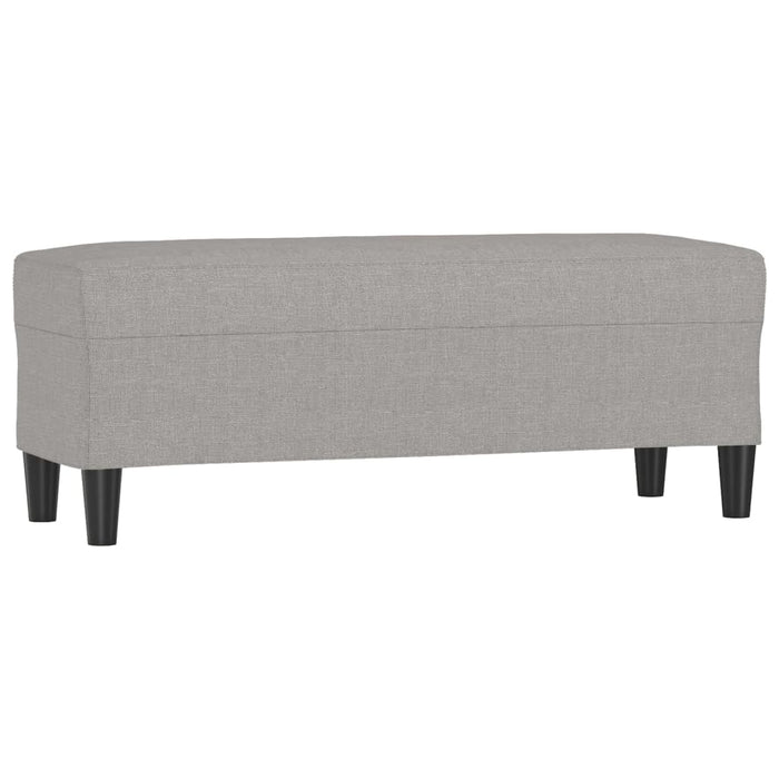 Bancă, gri deschis, 100x35x41 cm, textil - WALTI WALTI