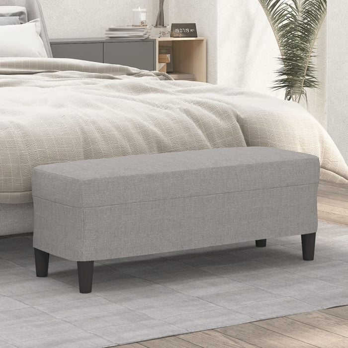 Bancă, gri deschis, 100x35x41 cm, textil - WALTI WALTI
