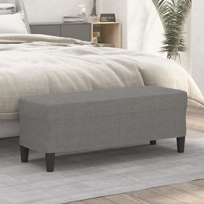 Bancă, gri închis, 100x35x41 cm, textil - WALTI WALTI