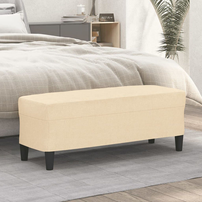 Bancă, crem, 100x35x41 cm, textil - WALTI WALTI