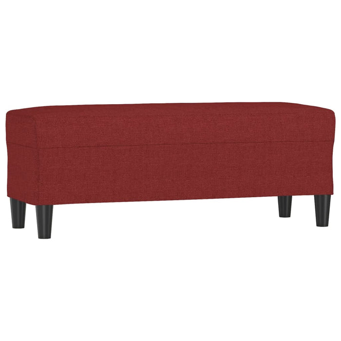 Bancă, roșu vin, 100x35x41 cm, textil - WALTI WALTI