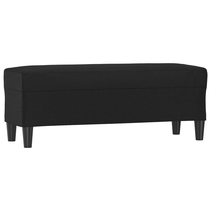 Bancă, negru, 100x35x41 cm, piele ecologică - WALTI WALTI