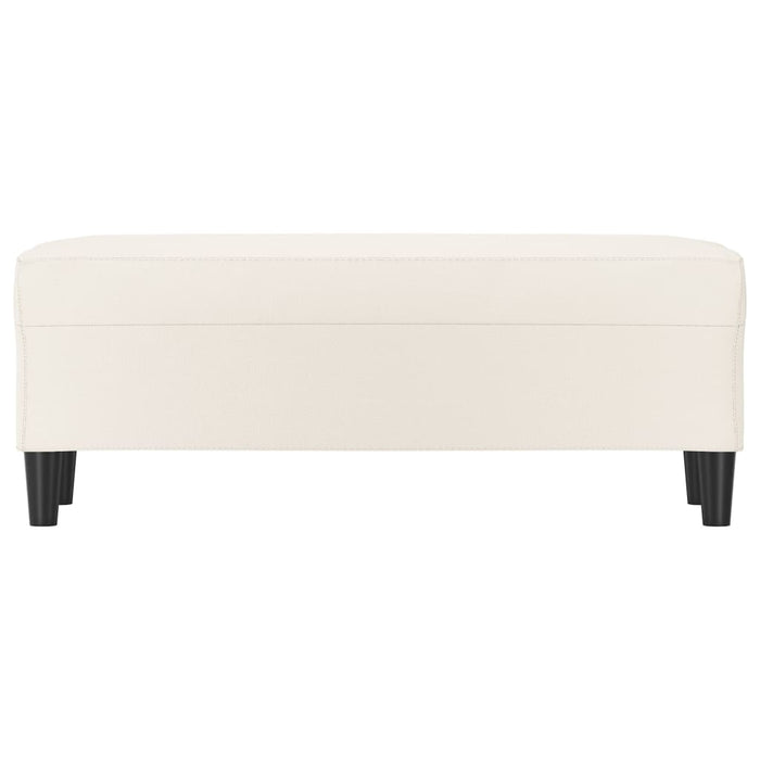 Bancă, crem, 100x35x41 cm, piele ecologică - WALTI WALTI