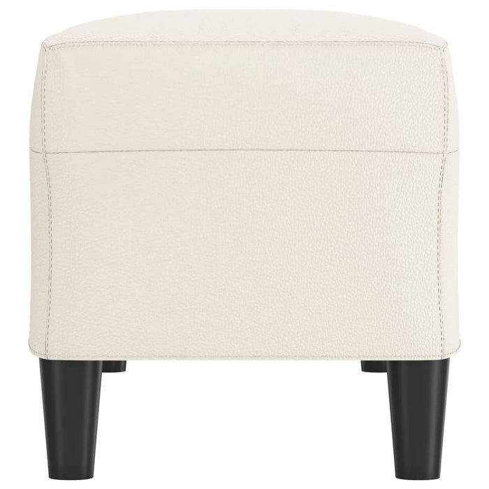 Bancă, crem, 100x35x41 cm, piele ecologică - WALTI WALTI