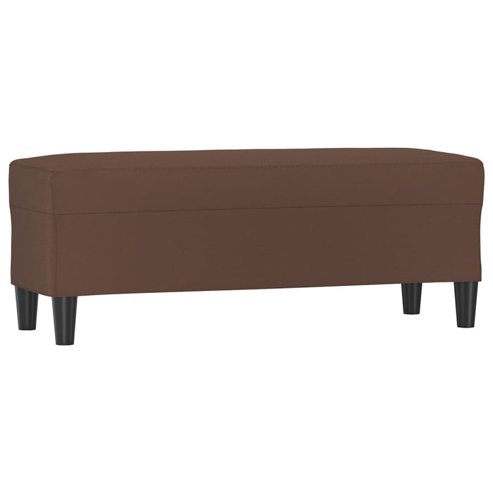 Bancă, maro, 100x35x41 cm, piele ecologică - WALTI WALTI