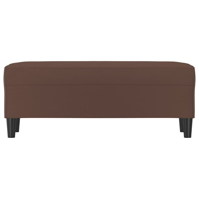 Bancă, maro, 100x35x41 cm, piele ecologică - WALTI WALTI