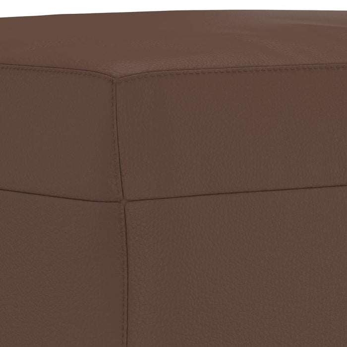 Bancă, maro, 100x35x41 cm, piele ecologică - WALTI WALTI