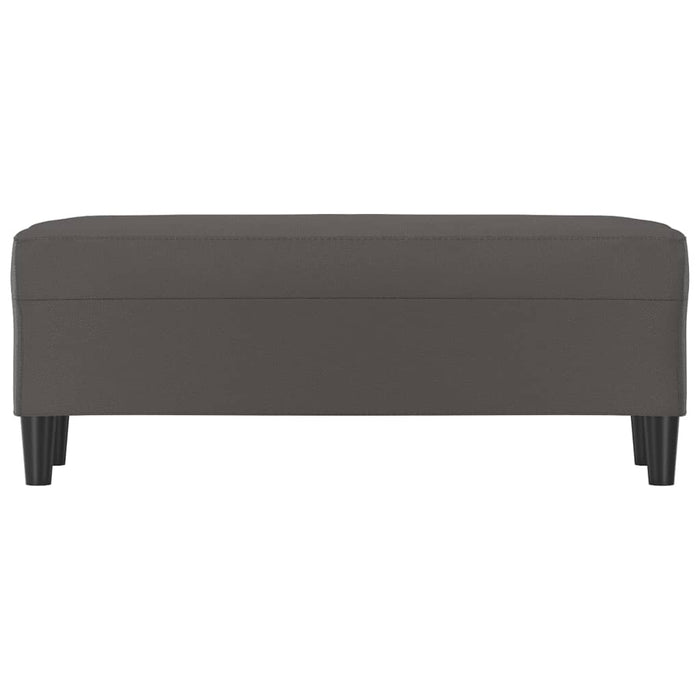 Bancă, gri, 100x35x41 cm, piele ecologică - WALTI WALTI