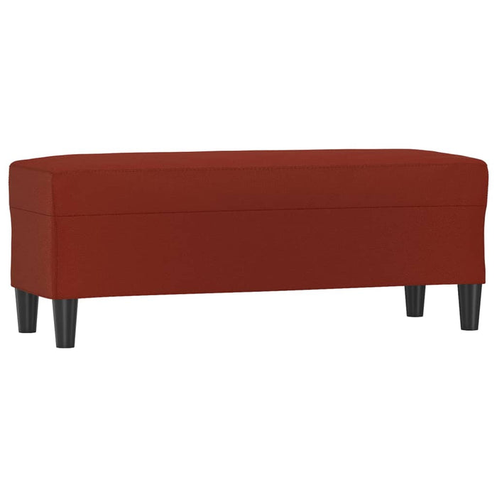 Bancă, roșu vin, 100x35x41 cm, piele ecologică - WALTI WALTI
