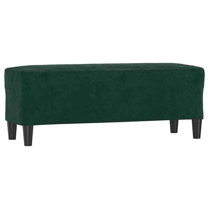 Bancă, verde închis, 100x35x41 cm, catifea - WALTI WALTI