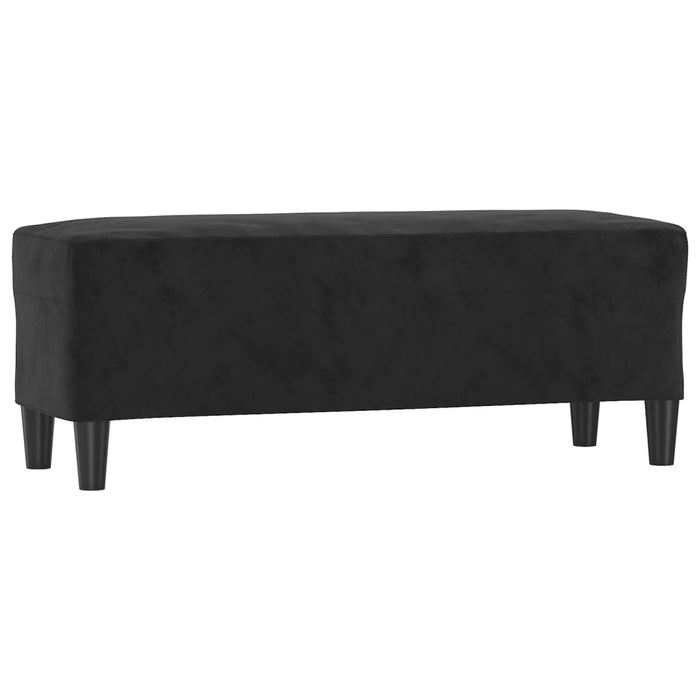 Bancă, negru, 100x35x41 cm, catifea - WALTI WALTI