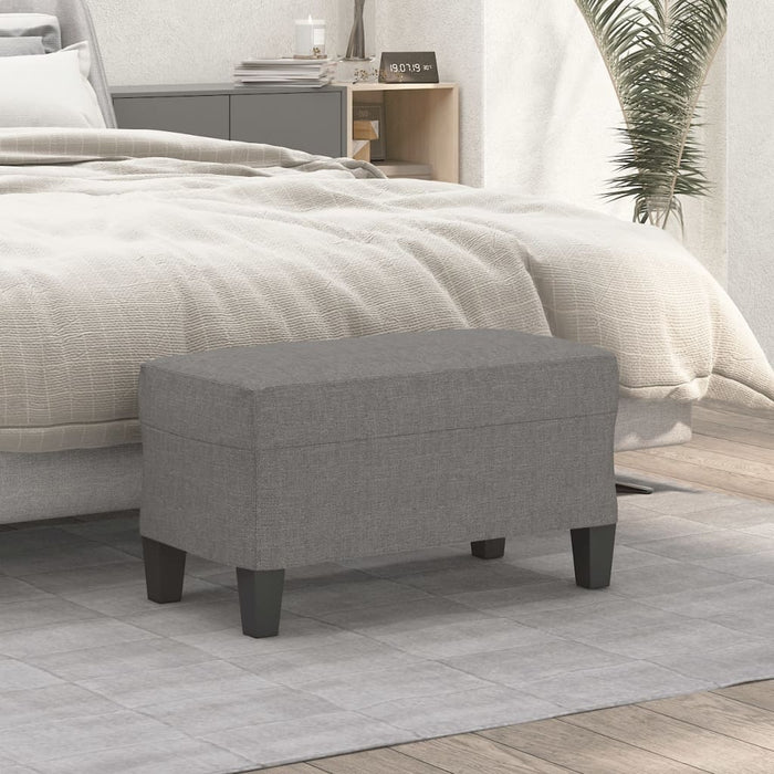 Bancă, gri închis, 70x35x41 cm, textil - WALTI WALTI