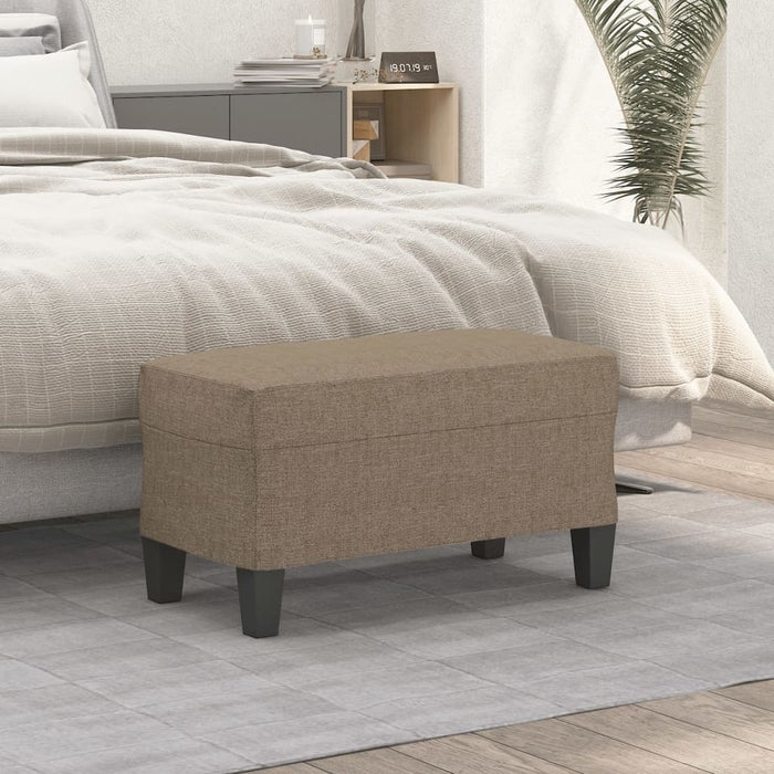Bancă, gri taupe, 70x35x41 cm, textil - WALTI WALTI