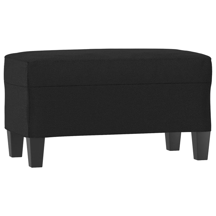 Bancă, negru, 70x35x41 cm, piele ecologică - WALTI WALTI