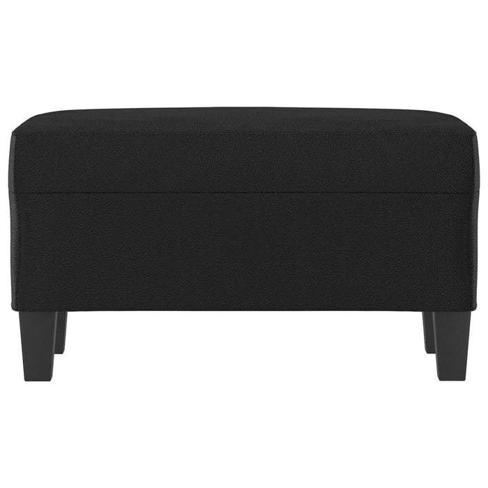 Bancă, negru, 70x35x41 cm, piele ecologică - WALTI WALTI