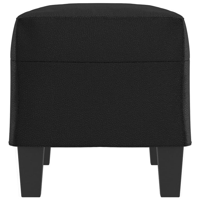Bancă, negru, 70x35x41 cm, piele ecologică - WALTI WALTI