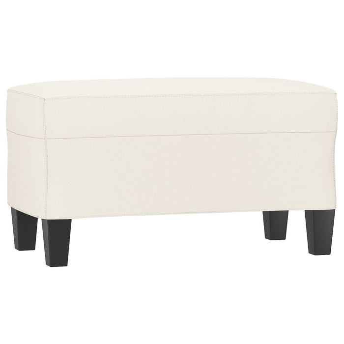 Bancă, crem, 70x35x41 cm, piele ecologică - WALTI WALTI