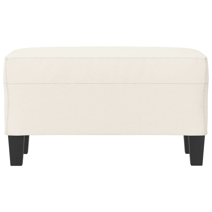 Bancă, crem, 70x35x41 cm, piele ecologică - WALTI WALTI