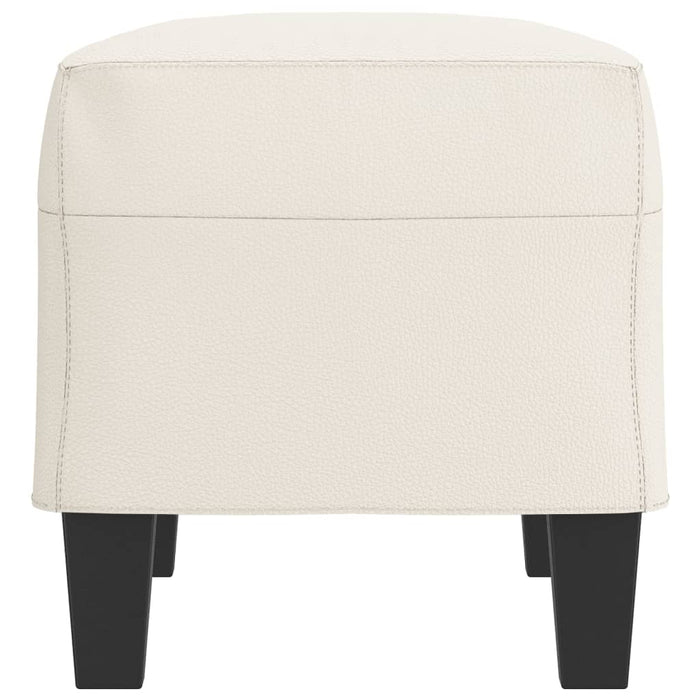 Bancă, crem, 70x35x41 cm, piele ecologică - WALTI WALTI