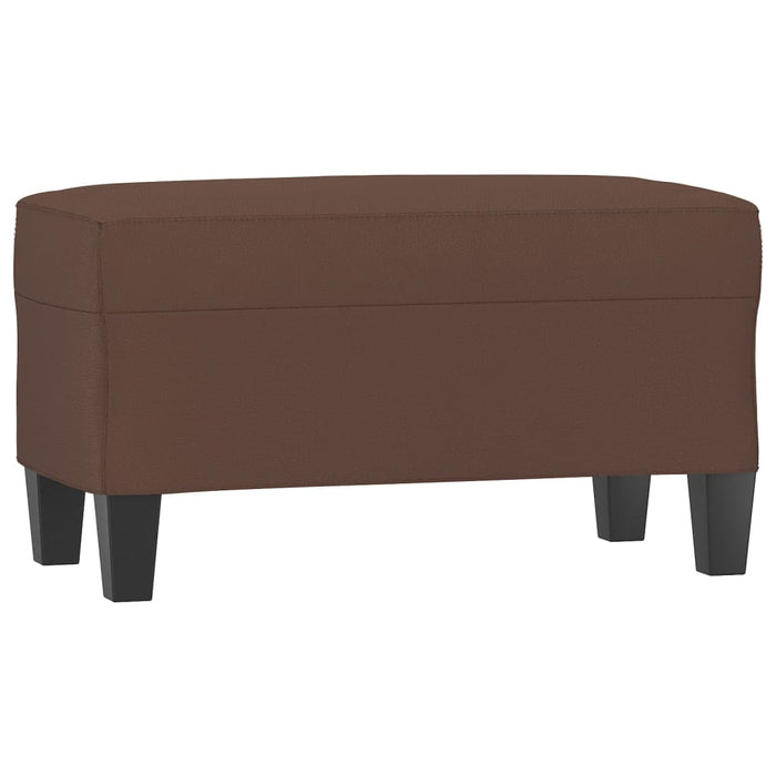 Bancă, maro, 70x35x41 cm, piele ecologică - WALTI WALTI