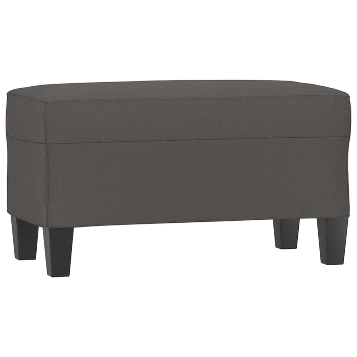 Bancă, gri, 70x35x41 cm, piele ecologică - WALTI WALTI