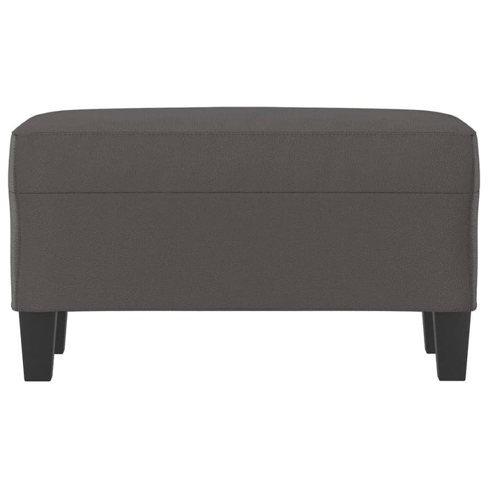 Bancă, gri, 70x35x41 cm, piele ecologică - WALTI WALTI