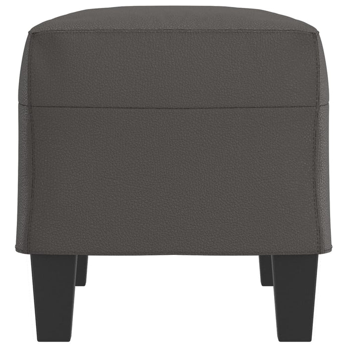 Bancă, gri, 70x35x41 cm, piele ecologică - WALTI WALTI