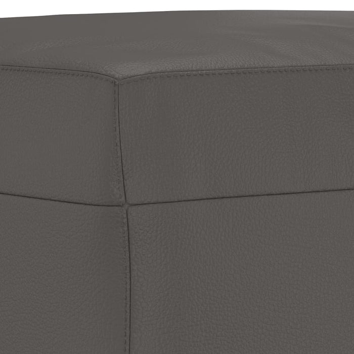 Bancă, gri, 70x35x41 cm, piele ecologică - WALTI WALTI