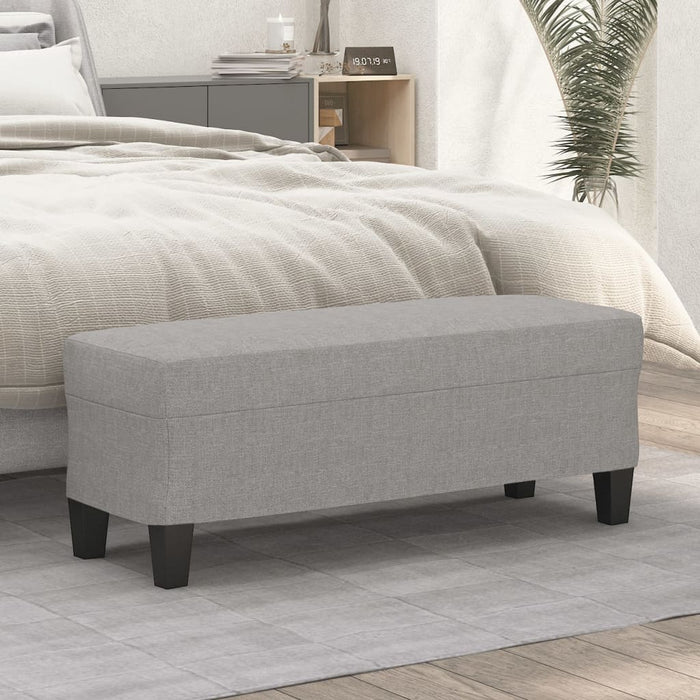 Bancă, gri deschis, 100x35x41 cm, textil - WALTI WALTI