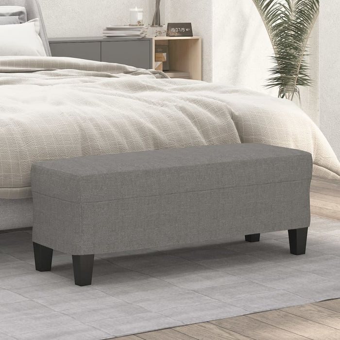 Bancă, gri închis, 100x35x41 cm, textil - WALTI WALTI