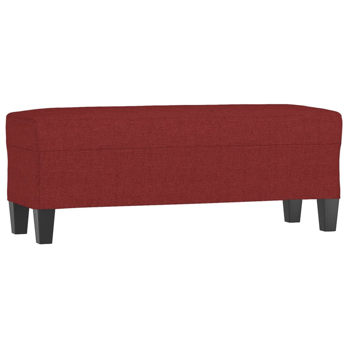 Bancă, roșu vin, 100x35x41 cm, textil - WALTI WALTI
