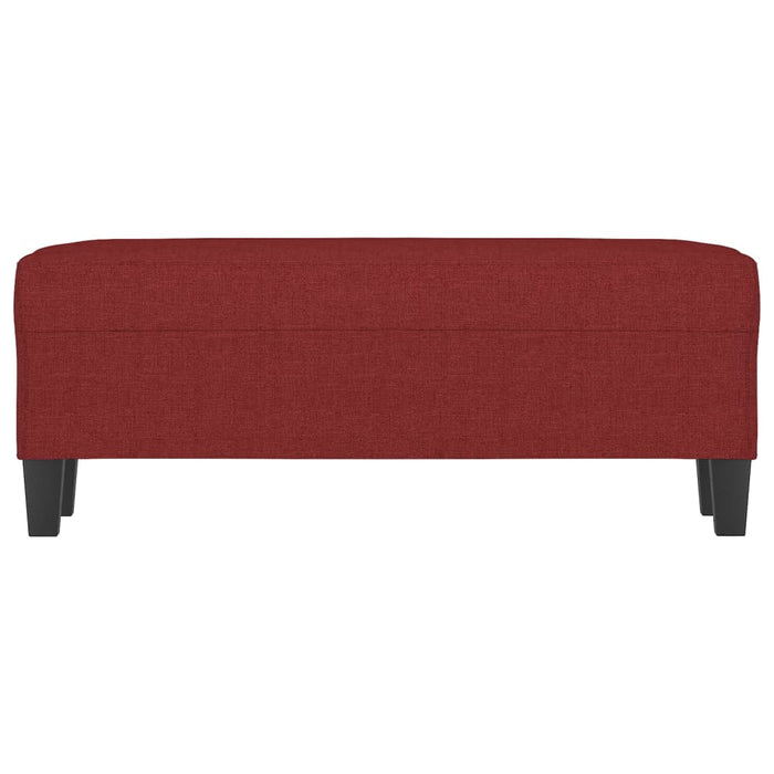 Bancă, roșu vin, 100x35x41 cm, textil - WALTI WALTI