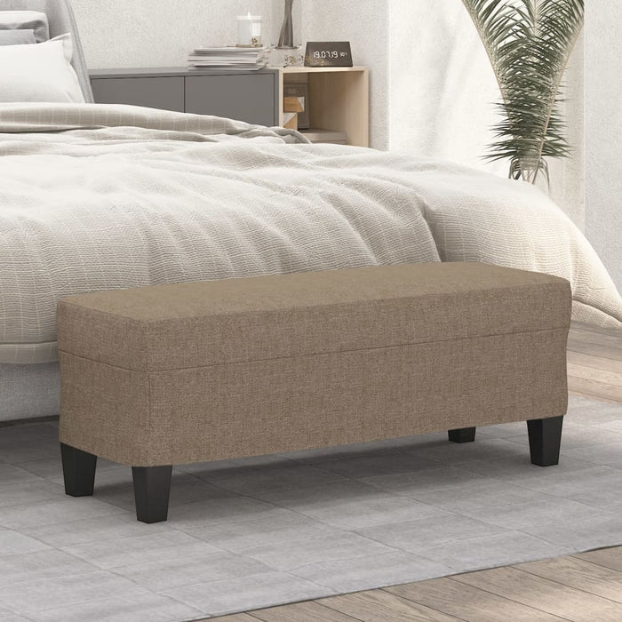 Bancă, gri taupe, 100x35x41 cm, textil - WALTI WALTI
