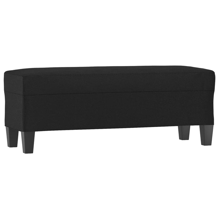Bancă, negru, 100x35x41 cm, piele ecologică - WALTI WALTI
