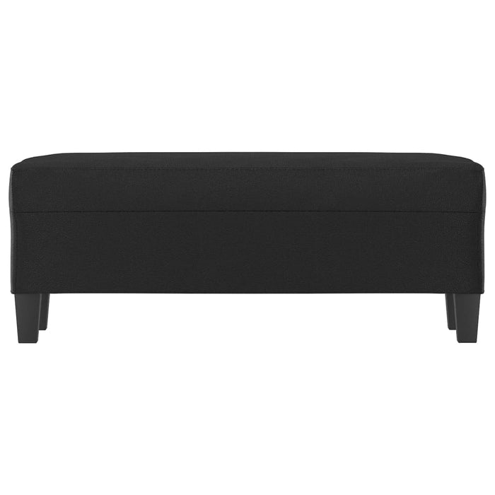 Bancă, negru, 100x35x41 cm, piele ecologică - WALTI WALTI