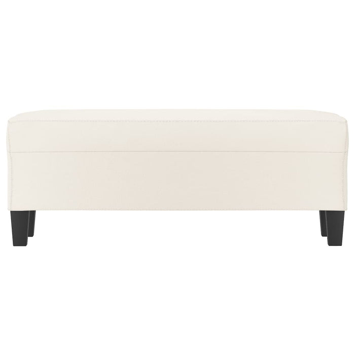 Bancă, crem, 100x35x41 cm, piele ecologică - WALTI WALTI