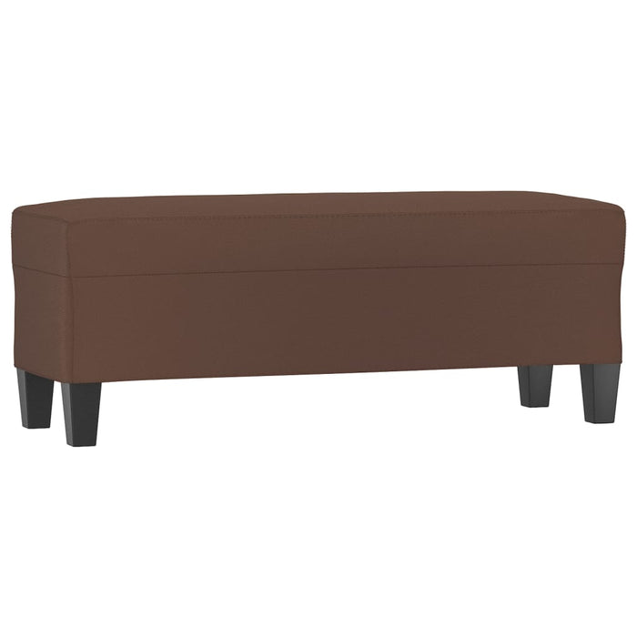 Bancă, maro, 100x35x41 cm, piele ecologică - WALTI WALTI