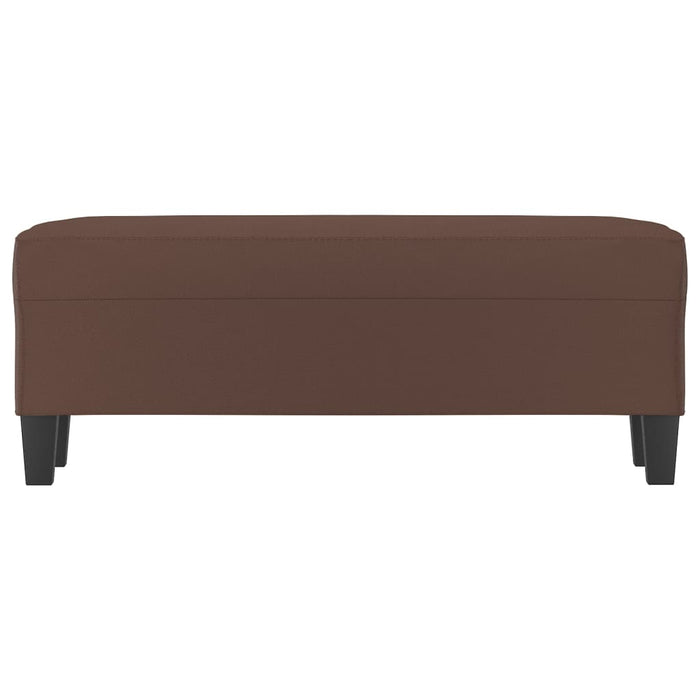 Bancă, maro, 100x35x41 cm, piele ecologică - WALTI WALTI