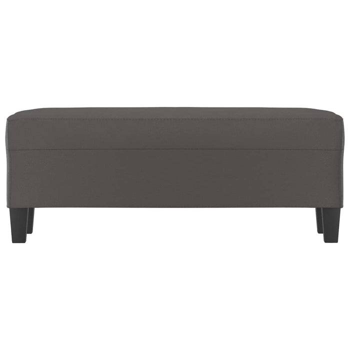 Bancă, gri, 100x35x41 cm, piele ecologică - WALTI WALTI