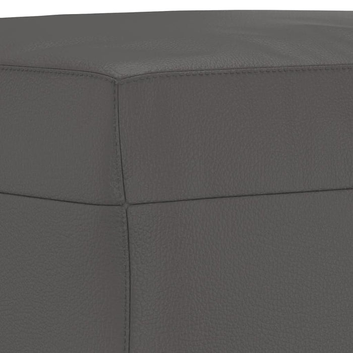 Bancă, gri, 100x35x41 cm, piele ecologică - WALTI WALTI
