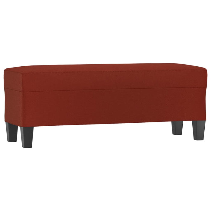 Bancă, roșu vin, 100x35x41 cm, piele ecologică - WALTI WALTI