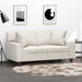 Perne decorative, 2 buc., crem, 40x40 cm, piele ecologică - WALTI WALTI