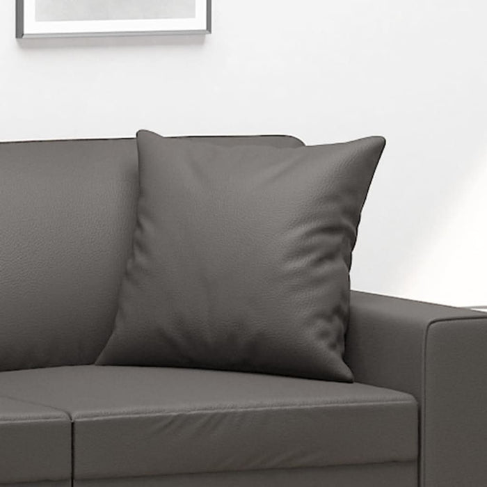 Perne decorative, 2 buc., gri, 40x40 cm, piele ecologică - WALTI WALTI