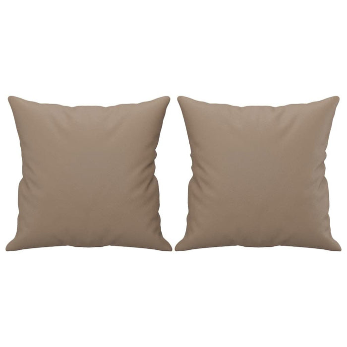Perne decorative, 2 buc., cappuccino, 40x40 cm, piele ecologică - WALTI WALTI