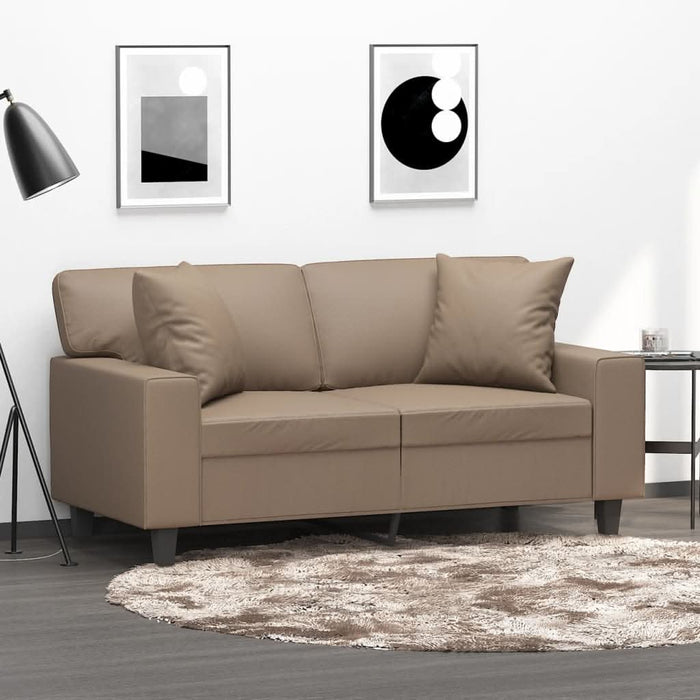 Perne decorative, 2 buc., cappuccino, 40x40 cm, piele ecologică - WALTI WALTI
