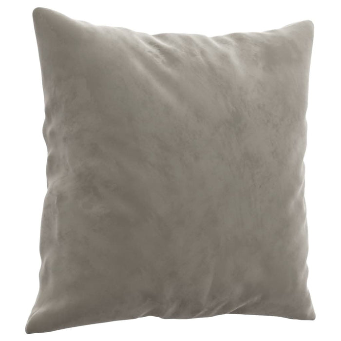 Perne decorative, 2 buc., gri deschis, 40x40 cm, catifea - WALTI WALTI