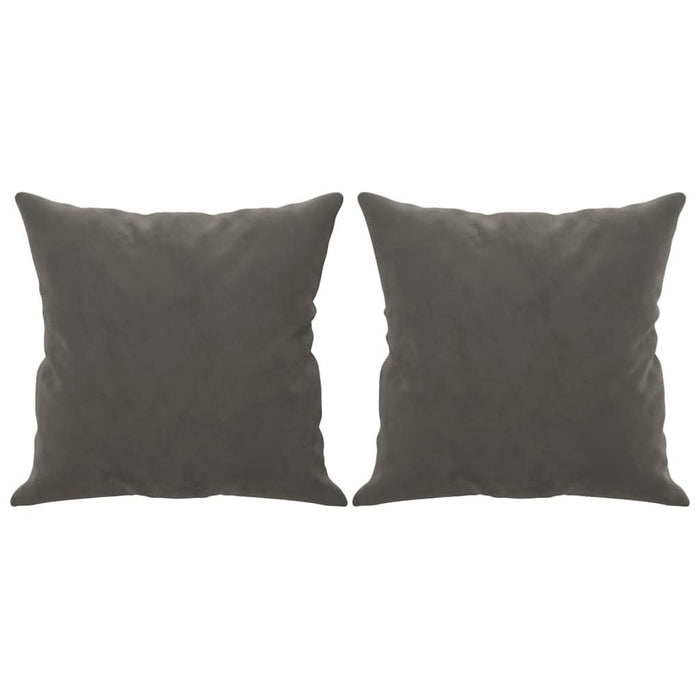 Perne decorative, 2 buc., gri închis, 40x40 cm, catifea - WALTI WALTI