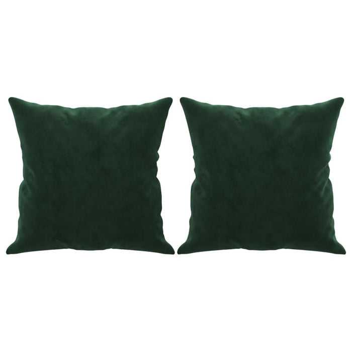 Perne decorative, 2 buc., verde închis, 40x40 cm, catifea - WALTI WALTI