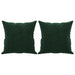 Perne decorative, 2 buc., verde închis, 40x40 cm, catifea - WALTI WALTI