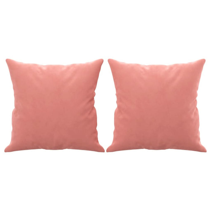 Perne decorative, 2 buc., roz, 40x40 cm, catifea - WALTI WALTI